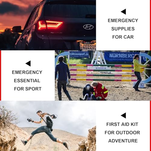 First Aid Kit 300PCS Car Home Camping Essentials Red 1st Aid - Image 7