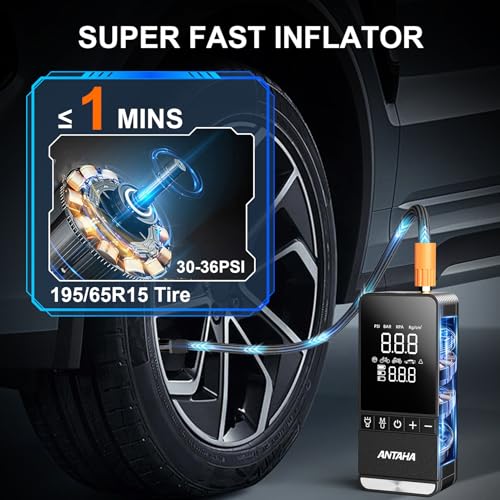Tire Inflator Portable Air Compressor, 150 PSI Cordless - Image 2