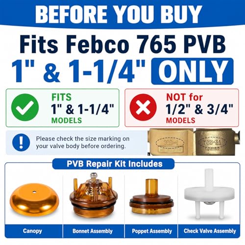 For Febco 765-1 Repair Kit, 765 1" & 1-1/4" Model - Image 3
