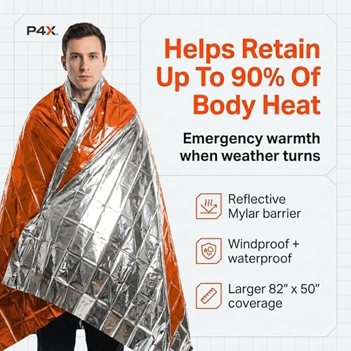 PREPARED4X Mylar Blankets 8 Pack - Waterproof Emergency Blanket - Image 3