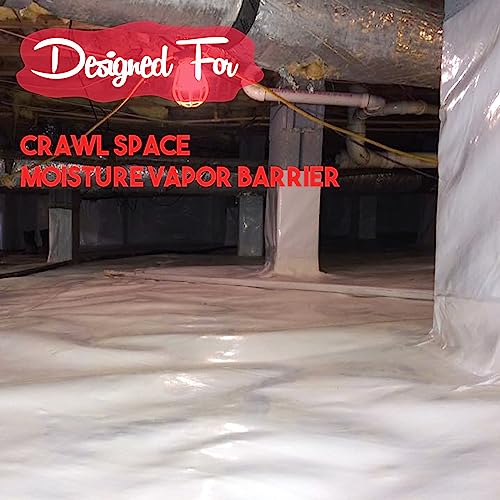 Vapor Barrier Tape, White Vinyl Tenacious Caulk Tape, 6'' X 100FT - Image 7