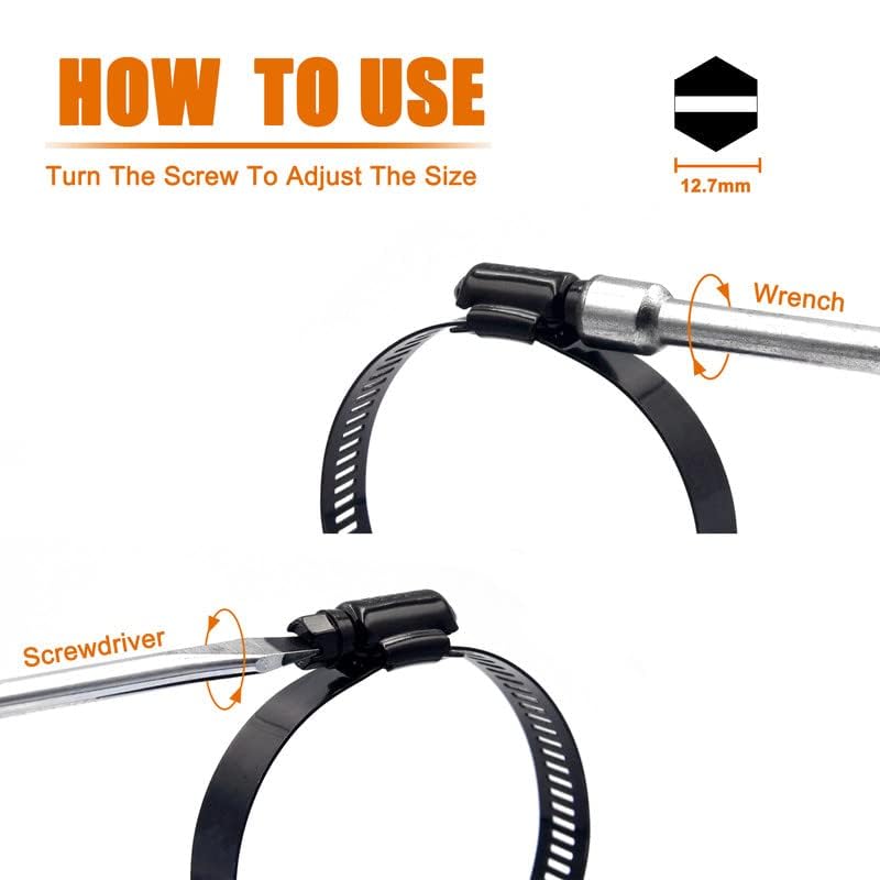 2pcs 4 Inch Stainless Steel Adjustable 78-102mm Size Range - Image 7