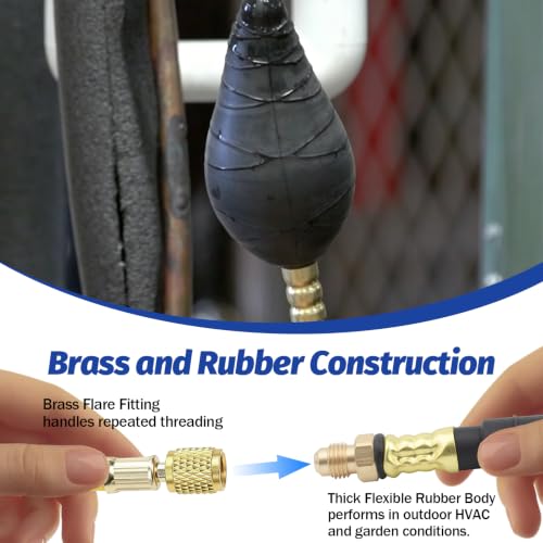 HVAC Drain Line Blow Out Tool, Drain Bladder for 3/4" to 1" Pipes - Image 5