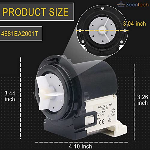 UPGRADED 4681EA2001T Washer Drain Pump Motor Exact Fit - Image 3