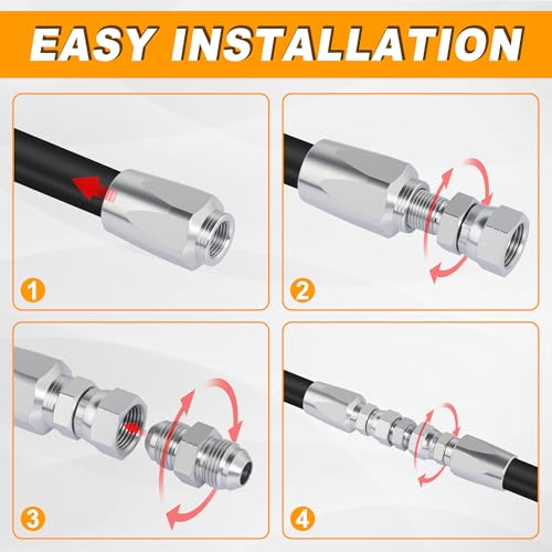 2Pcs 1/2" Hydraulic Hose Field Repair Kit - Image 5