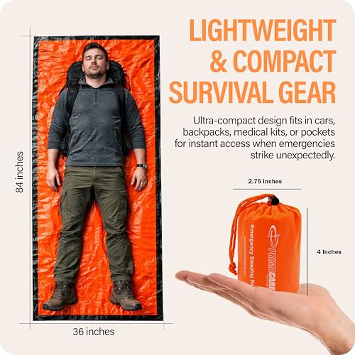 Primacare CB-3684-2 Pack of 2 Emergency Sleeping Bags - Image 3