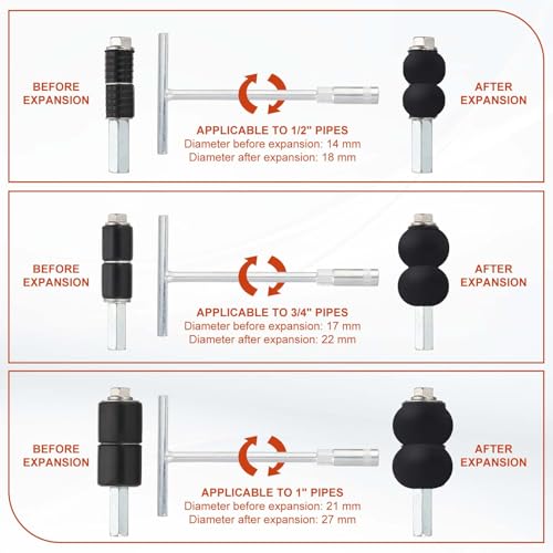PATIKIL Pipe Water Stopper Kit 1/2"/3/4"/1" Hot-melt Water Stop - Image 4