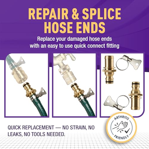 Quick Connect Garden Hose Repair Kit Barbs with Integrated - Image 7