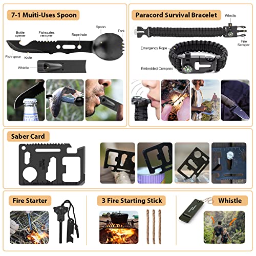 Survival Kit, 250Pcs Survival Gear First Aid Kit with Molle - Image 6