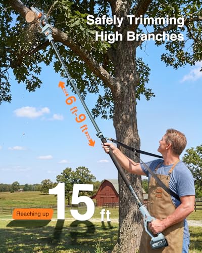 TaskStar 2-in-1 Pole Saw for Tree Trimming, 8-Inch - Image 4