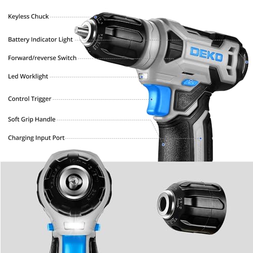 DEKOPRO Drill Set: Tool Set with 8V Blue Cordless Drill | Hand Tools - Image 5