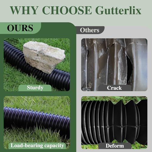 Gutterlix 2 Pack Flexible Gutter Downspout Extensions Extendable - Image 4