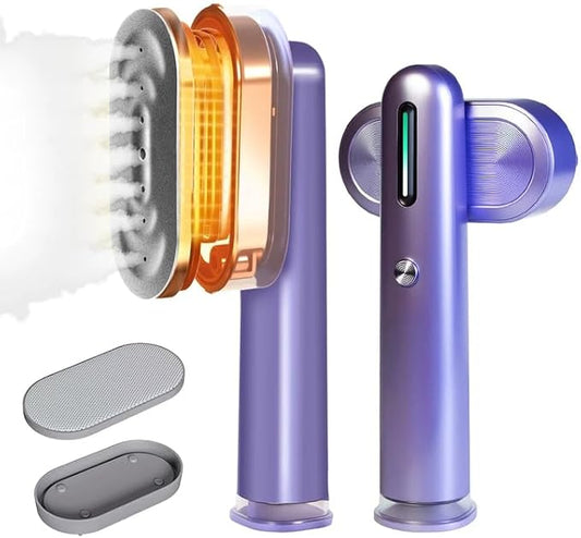 Heapsion Steamer for Clothes, 2-in-1 Portable Handheld Garment Steamer & Iron with Self-Cleaning, 1200W Powerful & 30s Fast Heat-Up, Large Ceramic Panel, for Travel, Home and Office Use Mini, Purple