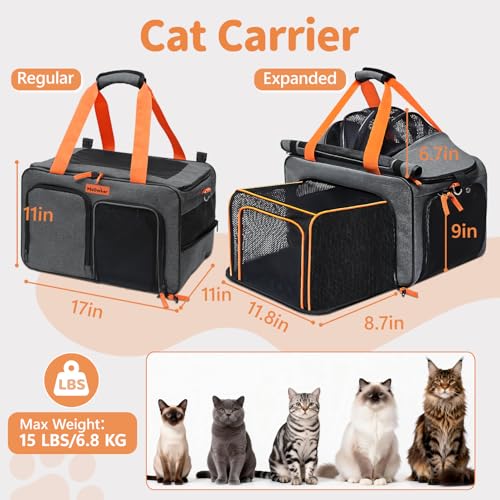 Soft Sided Cat Pet Dog Carrier, Large Airline Approved Travel Bag - Image 4