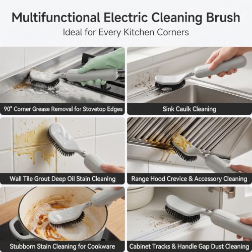 Reciprocating Electric Scrubber for Tile & Grout, Scrub - Image 4