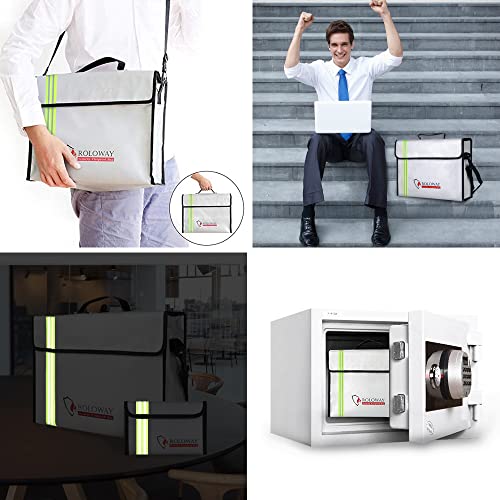Fireproof Bag Set with Reflective Strip (Silver) & | Travel Essentials - Image 5