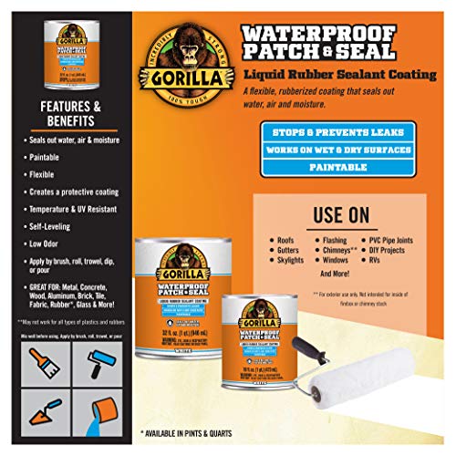 Gorilla Patch & Seal Liquid Rubber Waterproof Sealant, White - Image 3