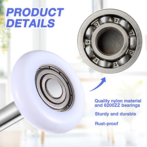 Funtery 24 Pcs Garage Door Rollers 2" Nylon Wheels 4.7" Stem - Image 4