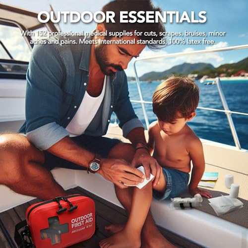 152 PCS Waterproof First Aid Kit, Portable Small Boat Dry - Image 6