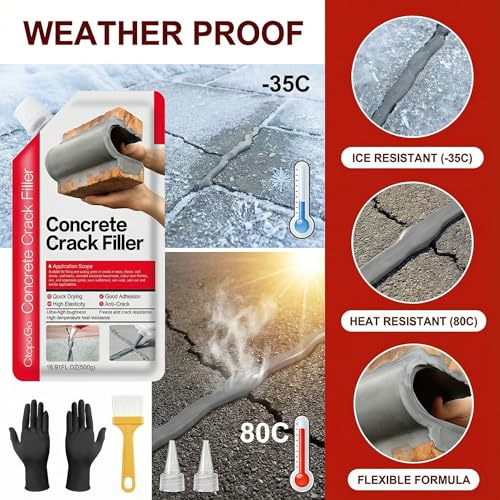Concrete Crack Filler 4-Pack 4.4LB Grey - Image 7