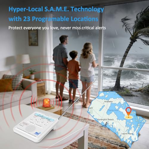 DreamSky Weather Radio NOAA Alert with Battery Backup & FM Radio - Image 4