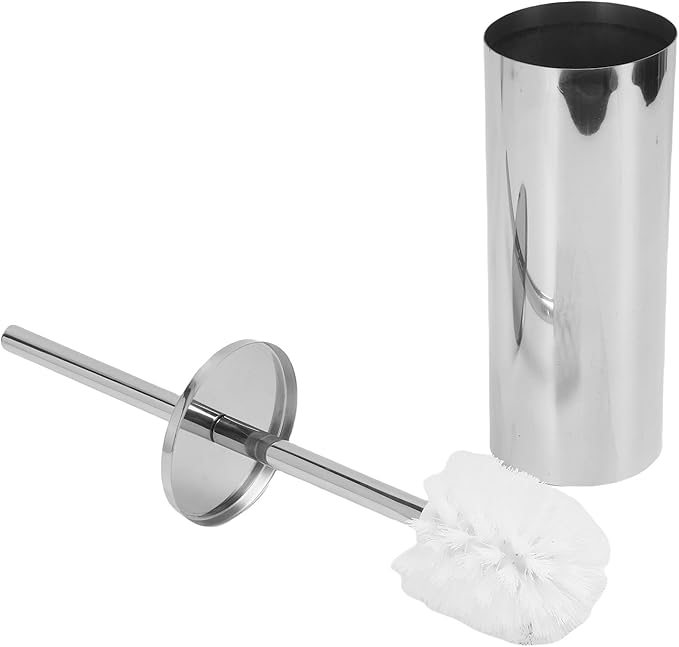 Sorandy Toilet Brush and Holder Set, Stainless Steel Toilet Bowl Brush, Heavy Duty Bowl Cleaner with Sealable Lid & Stable Base, Ideal for Home RV Bathroom Accessories (Bright Silver)