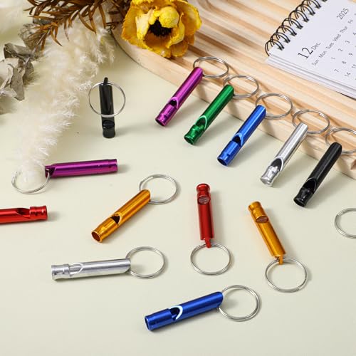 140 Pcs Emergency Whistles with Keychains, 108db Survival Whistle - Image 8