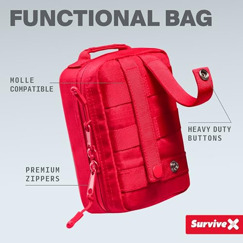 SurviveX Small First Aid Kit, Emergency Kit for 1-2 People - Image 7