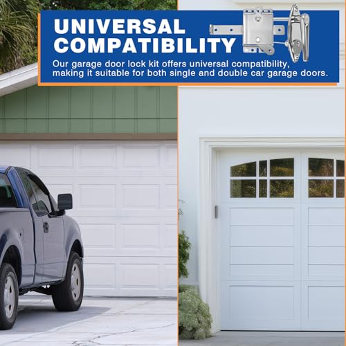 1 Set Garage Door Lock Kit, L-Handle & Keys, Inside Side Latch - Image 5