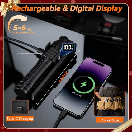 2Pack Magnetic Work Light, Christmas Tool Gifts for Men Dad - Image 5