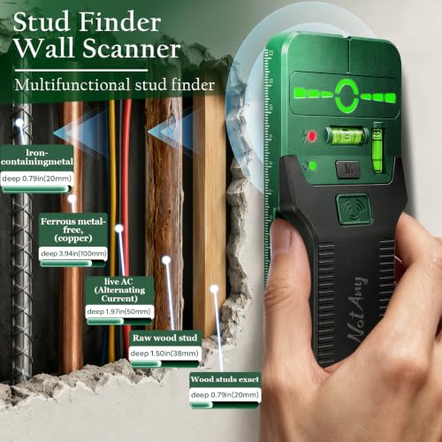 Stud Finder Wall Scanner, 6-in-1 Stud Finder with Cross | Home Repair - Image 3