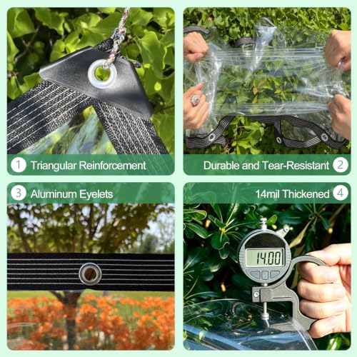 Clear Tarp 5x9ft Heavy Duty Waterproof Clear Tarps 14Mil - Image 3