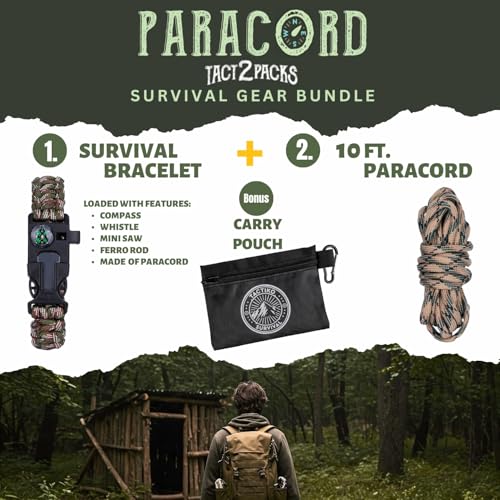 Tactiko Tactical Bracelet & 10' Paracord | Compass, Mini - Image 3