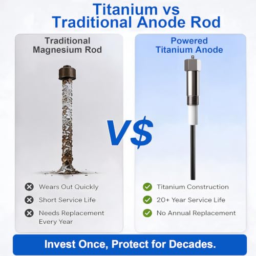 Powered Anode Rod for Water Heater, Titanium, 40-89 Gallon - Image 6
