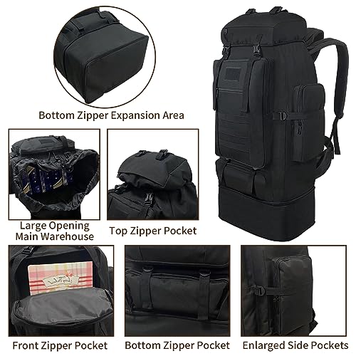 Hiking Backpack, 100L Large Camping Backpack - Image 6