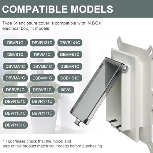 1-Gang Outdoor Outlet Cover, Type 3R Enclosure Cover | Pet Essentials - Image 3