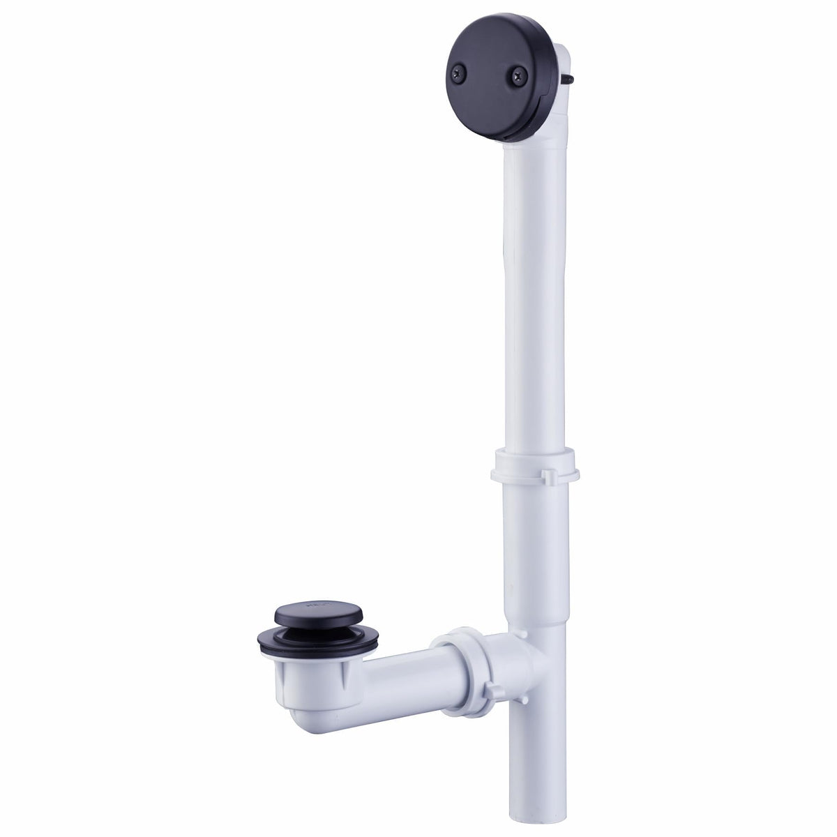 Matte Black Tub Drain Kit Bathtub Drain,Tip Toe Bath Waste - Image 1