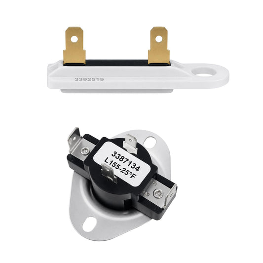 3387134 Thermostat & 3392519 Thermal Fuse Dryer Replacement Kit - Image 1