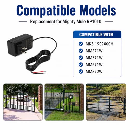 19 Volt Adapter Power Charger Replacement for Mighty Mule RP1010 - Image 3