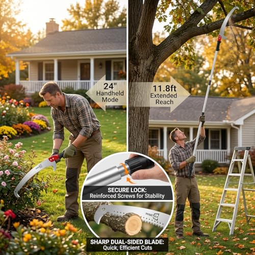 Pole Saws for Tree Trimming 9.2 FT, Manual Pruning Saw - Image 6