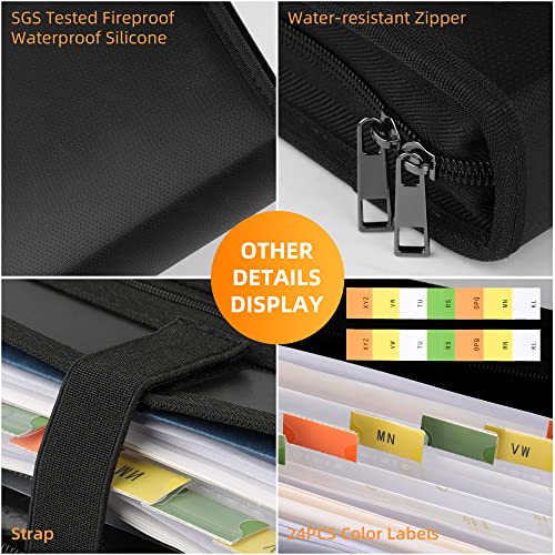 JUNDUN Fireproof Accordion File Organizer - Image 6