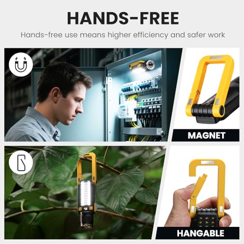 Rechargeable LED Work Light, Magnetic COB Flashlight | Hand Tools - Image 5