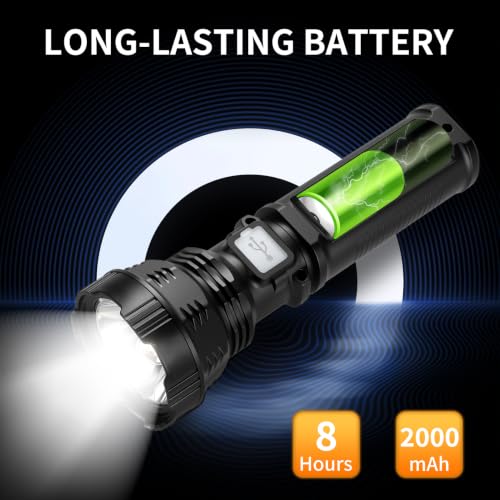 VOETIR Led Solar Flashlight, 1500 Lumens Led Solar | Travel Essentials - Image 6