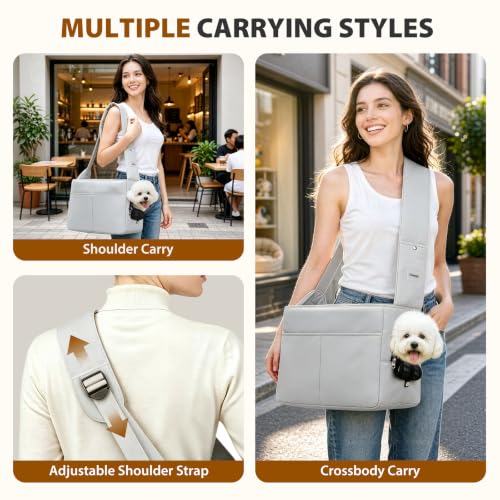 Small Dog Cat Sling Carrier 11 lbs, Crossbody Pet Bag | Pet Essentials - Image 4