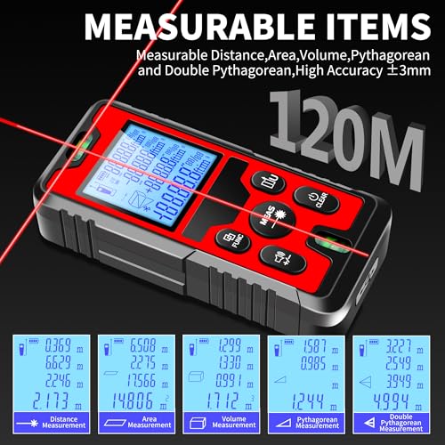 394ft/120m/4724 inches Digital Infrared Laser Distance Meter - Image 3