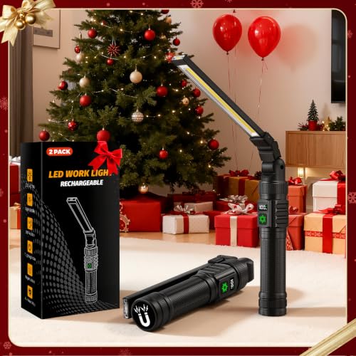 2Pack Magnetic Work Light, Christmas Tool Gifts for Men Dad - Image 3