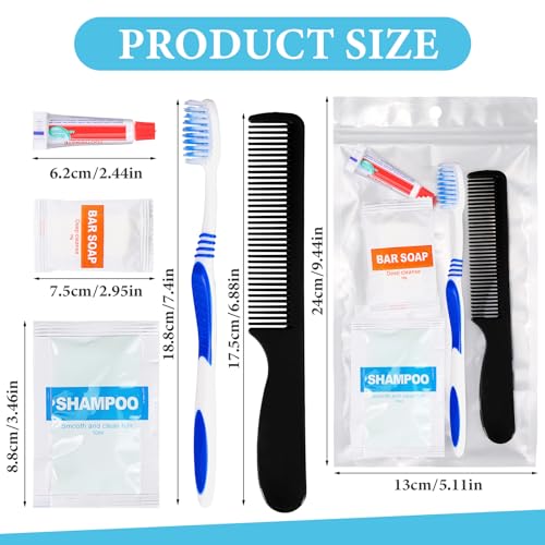 48 Sets Toiletry Kits Bulk, Travel Size Personal Hygiene Supplies - Image 3