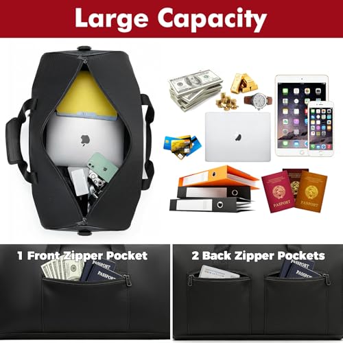 Large Waterproof Fireproof Document Bag, 24x12x12 in, Black - Image 5