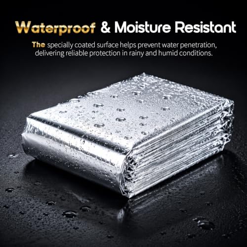 oktiger 4 Pack Emergency Thermal Mylar Rescue Blankets, 83'' x - Image 5