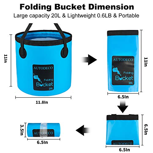 Collapsible Bucket 5 Gallon Container Folding Water Bucket - Image 3